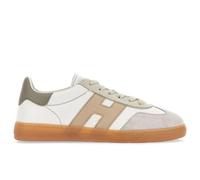 Hogan Sneaker da Donna Cool Bianca, Beige e Verde Salvia in Pelle e Suede - HXW6470FB60 UWR0RVT 37