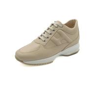 Hogan Sneaker da Donna Interactive in Morbida Nappa Beige - HXW00N00010 TZWC210 - Taglia 35½