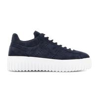 Hogan Sneakers da Uomo H-Stripes in camoscio Sfoderato Blu - HXM6450FJ50 I9SU801 - Taglia 11