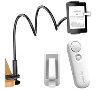 hogance Supporto per Kindle con RF Telecomando Pagina Turner (HKRC002, Bianco), Supporto per Lettore di eBook e Telecomando volta pagina, Accessori per la Lettura di Kindle/iPad/Tablet