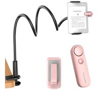 hogance Supporto per Kindle con RF Telecomando Pagina Turner (HKRC002, Rosa), Supporto per Lettore di eBook e Telecomando volta pagina, Accessori per la Lettura di Kindle/iPad/Tablet