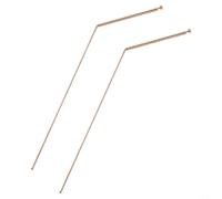 HOgardenME 2 pezzi 99,9% bacchette rabdomante, rame sonda aste aste di rilevamento metallo radioestesia professionali utilizzato per trovare strumenti e acqua oro rilevazione (testa singola)