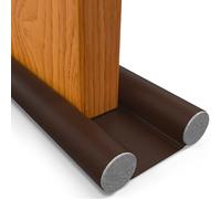 HOGARLAX® Paraspifferi Sottoporta - Compatibile SOLO con Porte Fino a 4,8 cm di Spessore (Interne e d’Ingresso) - Isolante Termico, Guarnizione Porta, Para Spifferi - Marrone Scuro, 93 cm