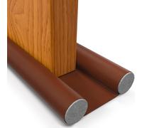 HOGARLAX® Paraspifferi Sottoporta - Compatibile SOLO con Porte Fino a 5 cm di Spessore (Interne e d’Ingresso) - Isolante Termico, Guarnizione Porta, Antispifferi e Para Spifferi - Marrone, 93 cm