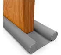 HOGARLAX® Paraspifferi Sottoporta - Compatibile SOLO con Porte Fino a 5 cm di Spessore (Interne e d’Ingresso) - Isolante Termico, Guarnizione Porta, Antispifferi e Para Spifferi - Grigio, 93 cm