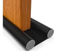 HOGARLAX® Paraspifferi Sottoporta - Compatibile SOLO con Porte Fino a 5 cm di Spessore (Interne e d’Ingresso) - Isolante Termico, Guarnizione Porta, Antispifferi e Para Spifferi - Nero, 93 cm