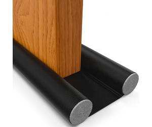 HOGARLAX® Paraspifferi Sottoporta - Compatibile SOLO con Porte Fino a 5 cm di Spessore (Interne e d’Ingresso) - Isolante Termico, Guarnizione Porta, Antispifferi e Para Spifferi - Nero, 93 cm