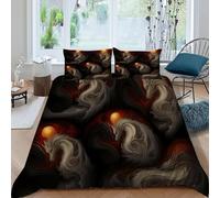 HOGDISAJD Dragon fiamma Reversibile Copripiumino fauna selvatica Stampa 3D Set Di Biancheria Da Letto Morbida Microfibra Con Cerniera E 2 Federe, Per Ragazzi E Ragazze Double（200x200cm）