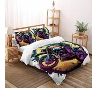 HOGDISAJD motocicletta Rider Copripiumino locomotiva Effetto 3D, Morbida Microfibra Biancheria Da Letto Con Cerniera E 2 Federe Per Ragazzi E Ragazze King(220x240cm)