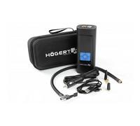 HÖGERT Technik Pompa ad aria elettrica a batteria portatile 145PSI 3 in 1, mini compressore con power bank e luce LED, compressore d'aria mobile, pompa per bicicletta, materasso, caricatore USB-C