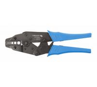 HÖGERT TECHNIK Pinza crimpatrice KOAX - 1,72-8,1 mm² - con meccanismo a cricchetto e regolazione della pressione - Pinza di precisione per capicorda e cavi coassiali - 230 mm