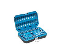 Högert Technik - Cassetta Attrezzi, Set Attrezzi, Valigetta Attrezzi, Kit Attrezzi, Chiavi a Bussola, Punte e Accessori 1/4”, Acciaio Cr-V, Meccanismo a Cricchetto con 72 Denti - HT1R416, 46 Pezzi
