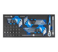 ELETTRICA TECNICA: Set di attrezzi, chiave esagonale, inserto per armadio con un set di esagono incassato e chiavi a bussola con accessori da 1/4"