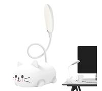 Hoghaki Lampada da tavolo per bambini carina, Lampada da tavolo a LED per bambini, Accessori da scrivania a forma di gatto carino, flessibile a collo d'oca per la cura degli occhi piccola lampada da