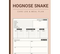 Hognose Snake Care Record & Meal Plan Book