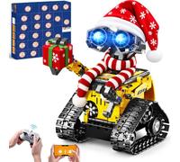 HOGOKIDS Calendario Avvento 2026, robot tecnico, per bambini dai 6 | Telecomando e app di controllo da parete, robot da parete, con cappello di Natale, sciarpa, confezione regalo, giocattolo RC
