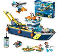 HOGOKIDS City Arctic Explorer Set di costruzioni navali con luce LED - Divertente kit di blocchi da costruzione galleggianti regalo per l'esplorazione dell'oceano per bambini bambine dai 6 anni in su