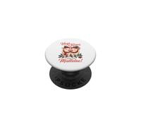 Hogs and Kisses Under the Mistletoe Funny Pig Christmas PopSockets PopGrip Adesivo