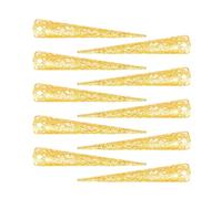 hogtnd 10pcs Oro Unghia Anelli per Halloween Costume Tema Feste Danza Indiana Donne Gioielli Accessori Fase