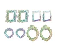 hogtnd 8pcs Personalizzabile Barocco Cornice Figurine per Frigo Magnete Decori Gioielli Fare Artigianato Fascia per Capelli Decorazione Accessori Decorativi