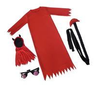 hogtnd Abito da morte Halloween con maschera da diavolo con, XL