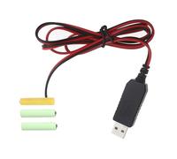 hogtnd Adattatore USB da 5 V 2 A a 4,5 V per batteria cieca, sostituisce 3 batterie da 1,5 V per torce, giocattoli, telecomando, luci a LED, alimentazione elettrica