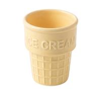 hogtnd Coppa da dessert in ceramica Sundae per, Light Yellow | Contenitore per dessert per decorazioni per stoviglie per feste e pentole multiuso per cucine domestiche uso