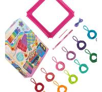 hogtnd Da 1 Easy Weave Three Wheeled Novices Finish Frame Pocket Tool istruzioni per semplici tessitura a nastro arcobaleno per attività creative