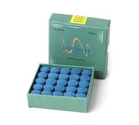 hogtnd Kit di 50 bastoncini da biliardo blu in 2 misure con scatola portaoggetti per stecche in legno bianco a doppia sezione accessori da biliardo set di decorazioni da tavolo palline da golf