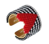hogtnd Non conforme, con paillette, a forma di cuore, perle antiche, antiruggine, gioielli durevoli per tutti i giorni, gioielli artigianali rurali, come descritto
