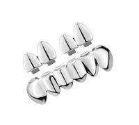 hogtnd Trendy Hip Hop Teeth Grillzs Set Delicate Performances Ready Glossy Teeth Grillzs Set HipHop Accessory for Artists Comfortable Fit Mouthpiece