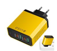 Hogvinnatil Adattatori per europea, 2 porte USB + 2 PD, adattatore da viaggio UE,4 in 1, multi-interfaccia, ricarica rapida QC3.0, per viaggi esteri, hotel, crociera professionale