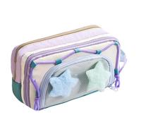 Hogvinnatil Astuccio per matite - Organizer per matite con grande capacità - Organizer per scuola con 8 scomparti per gomma righello pennarelli adesivi studenti insegnanti, porpora, Vedi la