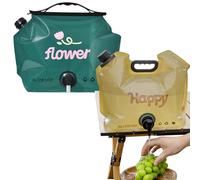 Hogvinnatil Borsa 'acqua da campeggio | Porta acqua da 8 litri riutilizzabile | 2 contenitori riutilizzabili portatili di apertura totale facile per escursioni spiaggia viaggi all'aperto