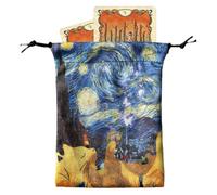 Hogvinnatil Borsa di stoccaggio dei tarocchi, busta del supporto per tarocchi,Porta del sacchetto da a core di dotto di 13x18 cm - Custodia protettiva per il mazzo per i mazzi Oracle Tarocchi e carte