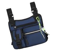 Hogvinnatil Borsa per il seno, borsa leggera per escursioni e arrampicate, gilet multifunzione resistente con taglio 3D ergonomico per escursionismo, sport motoristici, lavoro, blu, Se référer au