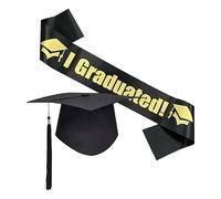 Hogvinnatil Cappello di laurea e spalline, cappello di laurea per il liceo | Bachelor Hat Year Charm | Black Head Photo per la celebrazione delle forniture per il liceo,