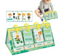 Hogvinnatil Carte Flash per la cognizione d'azione, Schede Flash educative - Carte di apprendimento 'inglese dei bambini,Colore brillante Giocattolo di educazione precoce per le aule