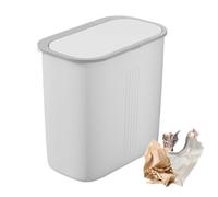 Hogvinnatil Cestino Stretto per Rifiuti - A Pressione Per Il Bagno,Cestino Antiodore Senza Contatto con Coperchio per Sotto il Lavello, Camera da Letto, Commerciale, Ristorante, Ospedale, Bagno