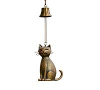 Hogvinnatil Decorazioni per campanelli per gatti per esterni, campanelli a memoriali per giardino, campane decorative per balcone, terrazza e casa con pendolo in statuetta animali