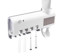 Hogvinnatil Detergente per spazzolino da denti, sterilizzatore per spazzolino da denti con luce UV, porta spazzolino da denti a parete con batteria da 1200 mAh, disinfettante per spazzolino da denti