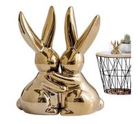 Hogvinnatil Fermalibri per coniglio, fermalibro decorativo per coniglio | Libro per la decorazione della biblioteca | Ornamenti per coniglio in ceramica, decorazione per scaffale vintage per