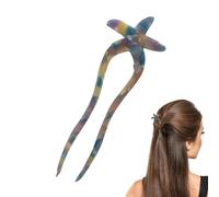 Hogvinnatil Forcine per capelli vintage, forcina per capelli per le donne | Forcina a forma di U delle stelle | Heads eleganti per capelli lunghi spessi