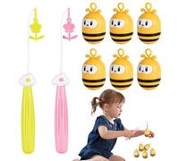 Hogvinnatil Gioca a per Les , Gioco di per Les | Puzzle di Cattura d' educativo | Giocattolo a motore fine, 2 pali magnetici, 6 tremolanti, attività in famiglia per