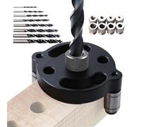 Hogvinnatil Guida alla perforazione portatile, modello di perforazione per fori diritti | Kit di foratura Strumenti di lavorazione del legno ad alta resistenza - Guida alla perforazione con a