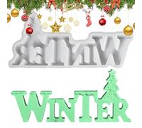 Hogvinnatil In Silicone Per Parole Invernali | Stampo Candela 3D Natalizie - Centrotavola Decorativo per Casa Compleanno Ringraziamento