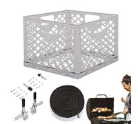 Hogvinnatil Kit di modifica del fumatore, mod del fumatore offset - Kit di modifica affumicatore offset in acciaio inossidabile per barbecue | Strumento Mod guarnizione con cestino a carbone