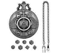 Hogvinnatil Orologio da tasca a forma di cubo vintage, gioco di ruolo | Steampunk divertente giochi da tavolo con dadi vintage, set di dadi retrò per serate di gioco, riunioni e collezionisti