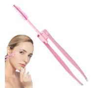 Hogvinnatil Pinzette per del viso da donna, pinzette per sopracciglia da donna | 2 in 1 acciaio inox - sopracciglia - trimmer con pennello - depilazione incarnita - doppie palpebre