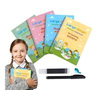 Hogvinnatil Raccoglitori riutilizzabili della scrittura a mano, libro di pratica Grooved Practice - Raccoglitore di inchiostro Grooved Handwriting - Allenati a scrivere un libro con penne,